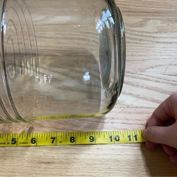 Large Glass Canister Kitchen Home Storage Lidded Barrel Clear - Picture 7 of 8